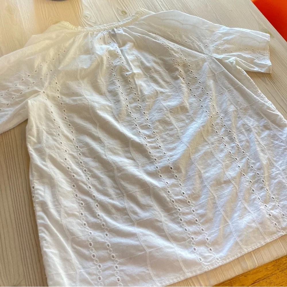 OVS Eyelet Cotton Blouse size 4 - Picture 4 of 6